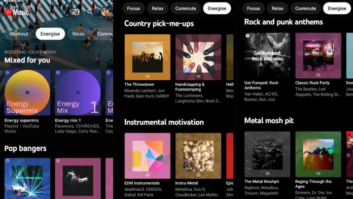 YouTube Music Gets ‘Energise’ Mood Filter in Activity Bar for Personalised Playlists