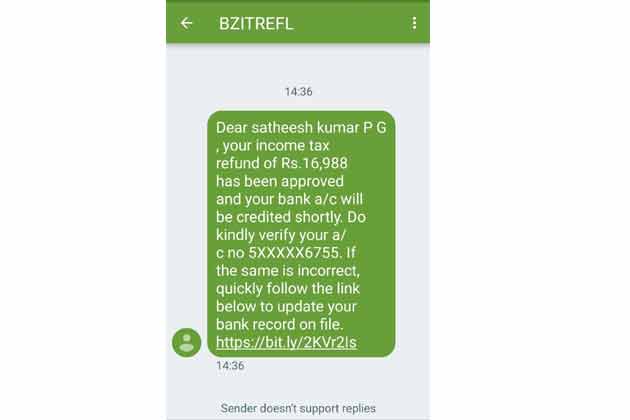 Here is the Truth Behind Viral ITR Refund Message
