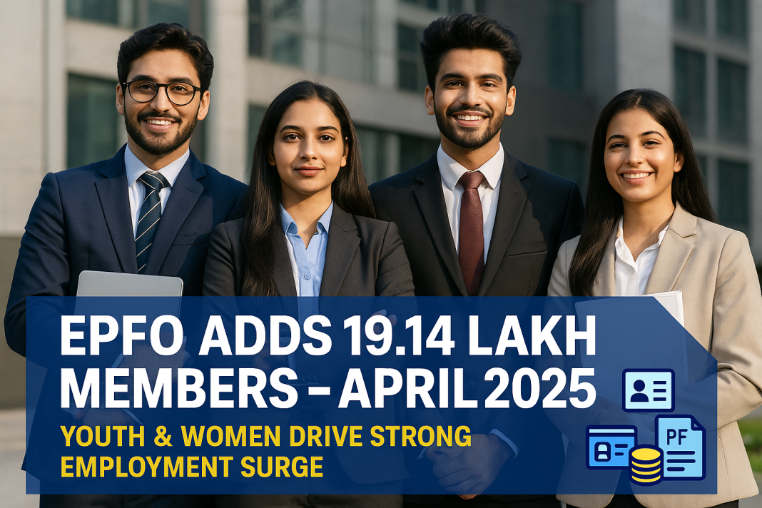 EPFO Adds 19.14 Lakh Net Members in April 2025 – Youth & Female Workforce on the Rise